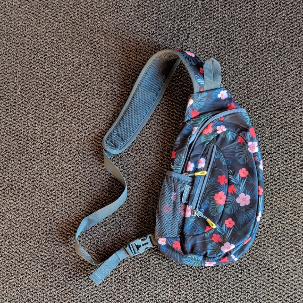 G4 Free Hibiscus Floral Sling Bag with Adjustable Strap
